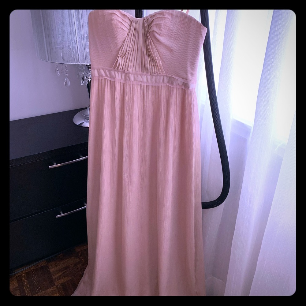 BCBG Maxazria Amber Cascade Antique Blush dress